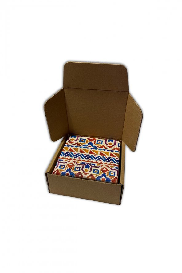 Doğal Taş Bardak Altlığı 4lü Model- Boho - 6