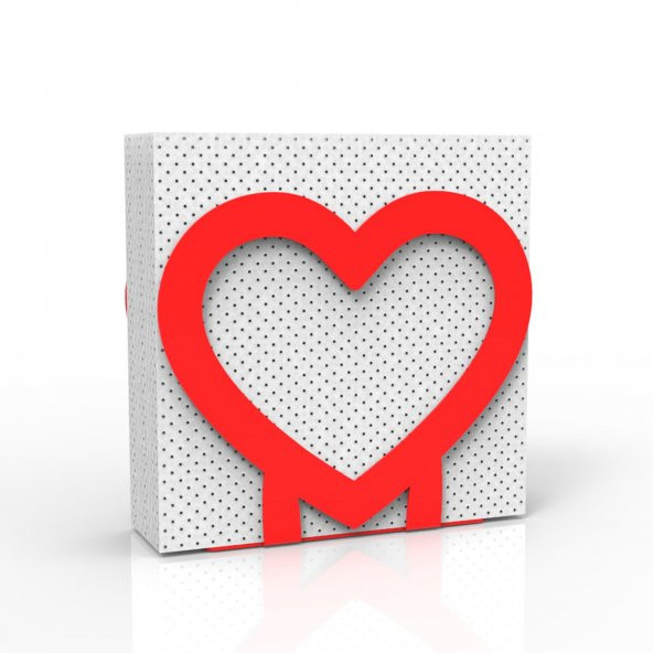 KALP TEMALI METAL PEÇETELİK KIRMIZI