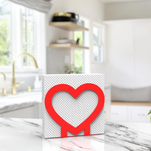 KALP TEMALI METAL PEÇETELİK KIRMIZI - 3