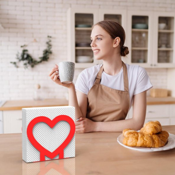 KALP TEMALI METAL PEÇETELİK KIRMIZI - 5