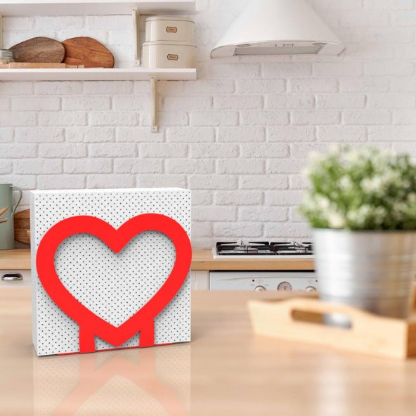 KALP TEMALI METAL PEÇETELİK KIRMIZI - 6