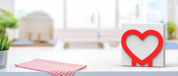 KALP TEMALI METAL PEÇETELİK KIRMIZI - 8