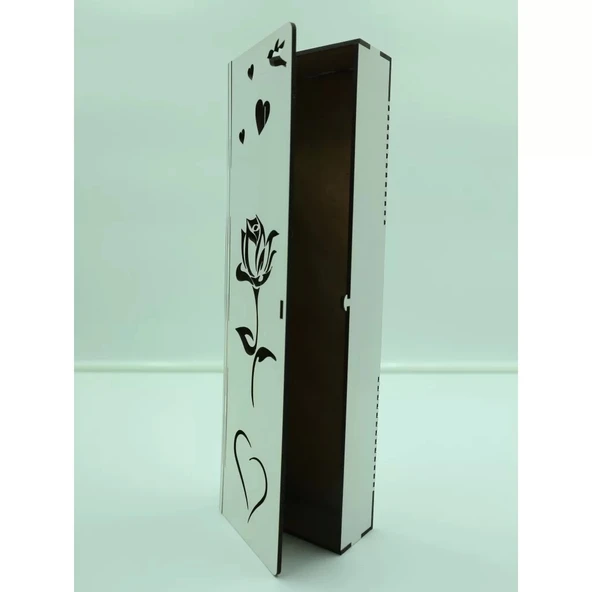 Mdf Gül Desenli Gül Kutusu - 4