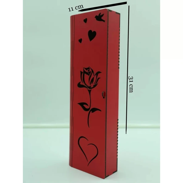Mdf Gül Desenli Gül Kutusu - 5