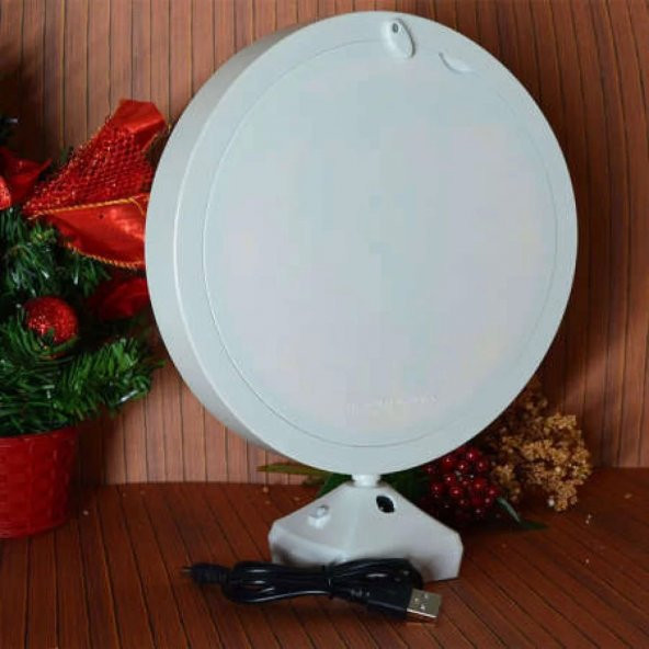 Dijital Sihirli Led Işıklı Fotoğraflı Yuvarlak Ayna Çerçeve - 3
