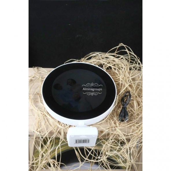 Dijital Sihirli Led Işıklı Fotoğraflı Yuvarlak Ayna Çerçeve - 4