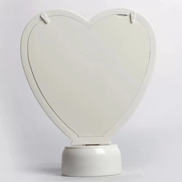 Dijital Sihirli Led Işıklı Fotoğraflı Kalp Şekilli Ayna Çerçeve - 2