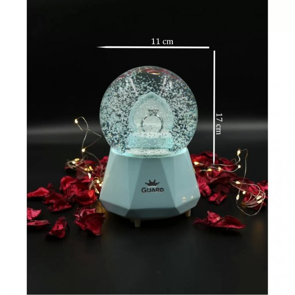 Büyük Boy Mavi Yüzük Kar Küresi - 2