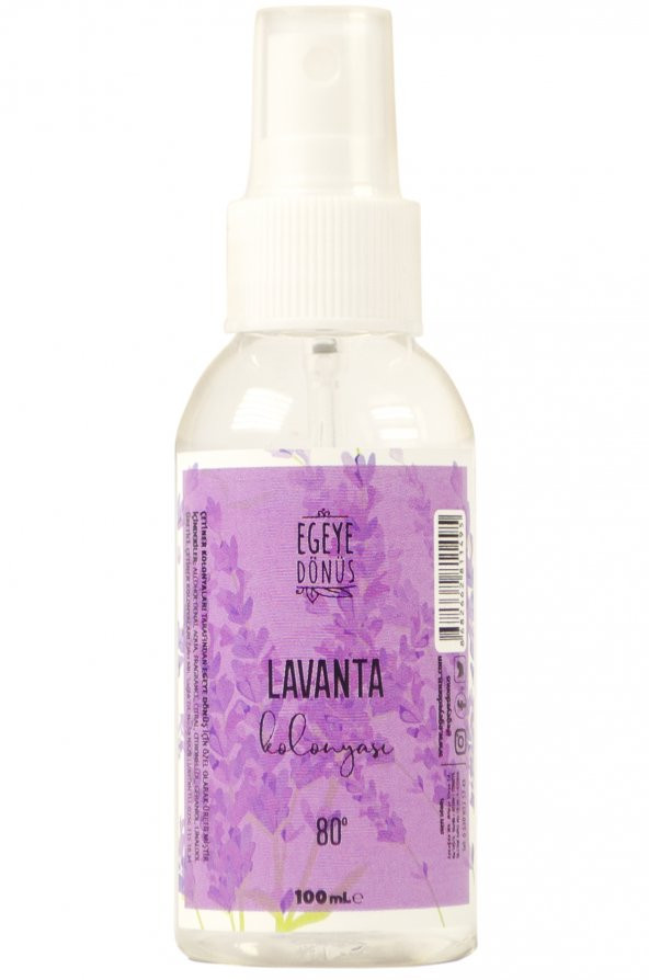 Çanta Cep Boy Lavanta Kolonyası Sprey - 100 Ml. (80 Derece) - (Parfümlü)