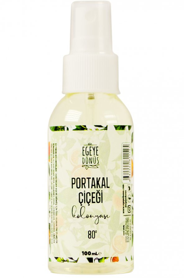 Çanta Cep Boy Portakal Çiçeği Kolonyası Sprey - 100 Ml. (80 Derece) - (Parfümlü)