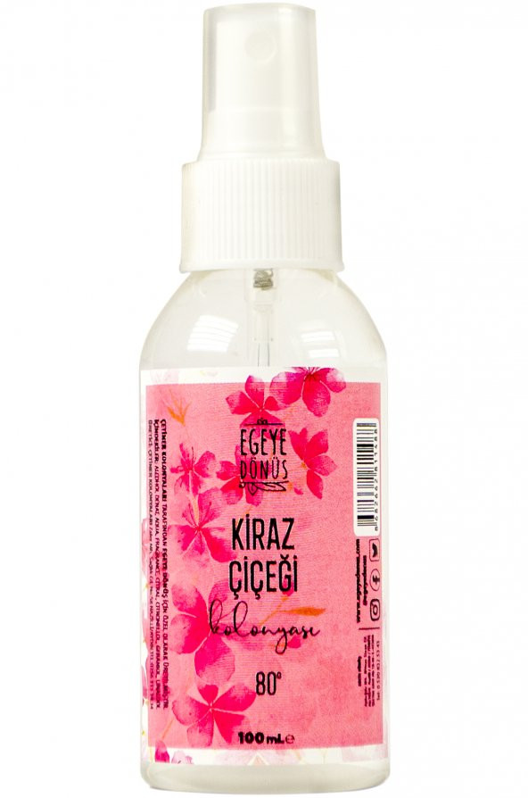 Çanta Cep Boy Sakura Japon Kiraz Çiçeği Kolonyası Sprey - 100 Ml. (80 Derece) - (Parfümlü)