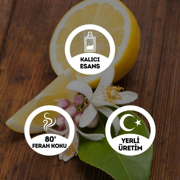 Limon Çiçeği Kolonyası Cam Şişe 200 Ml (80 Derece) - (Parfümlü) - 2