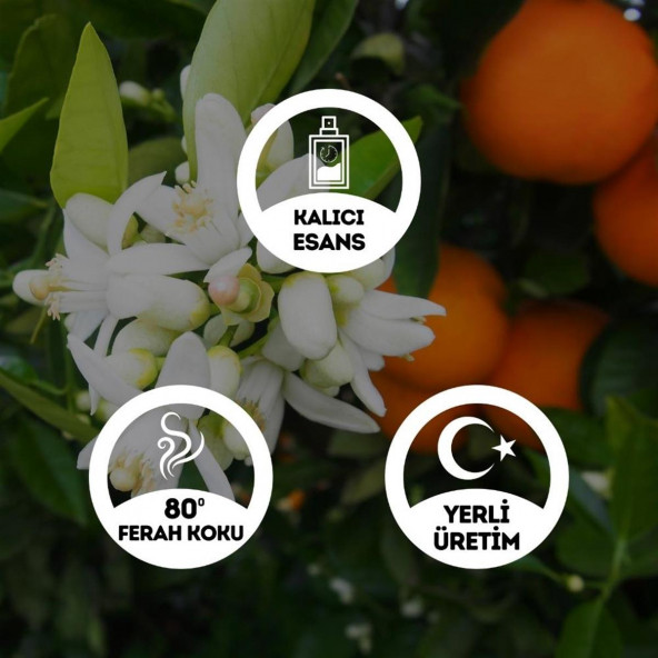 Portakal Çiçeği Kolonyası Cam Şişe 200 Ml (80 Derece) - (Parfümlü) - 2