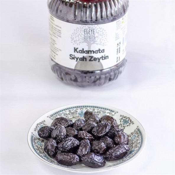 Çok Az Tuzlu Kalamata İri Boy Kuru Sele Siyah Zeytin (Palamut-Jumbo-Extra Boy Eşek Zeytin) - 2 Kg. - 3