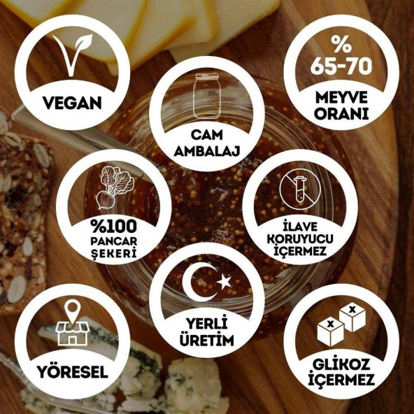 Geleneksel Aydın Kuru İncir Reçeli Cam Kavanoz - 450 Gr. (65-70 Meyve Oranı) - 2