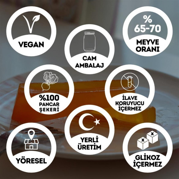 Geleneksel Çıtır Kabak Tatlısı Kireçte Balkabağı Reçeli Cam Kavanoz - 900 Gr. - 2
