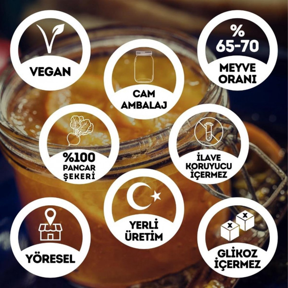 Geleneksel Dilim Portakal Reçeli Cam Kavanoz - 450 Gr. (65-70 Meyve Oranı) - 2