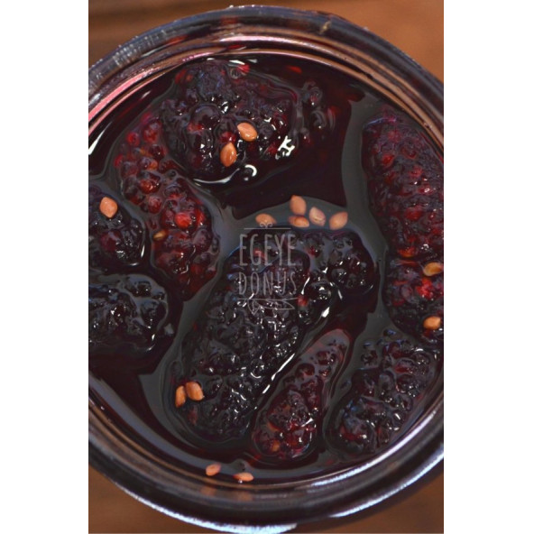 Geleneksel Karadut Reçeli Tatlı Lorla Tüketilebilir Cam Kavanoz - 450 Gr. (65-70 Meyve Oranı) - 5