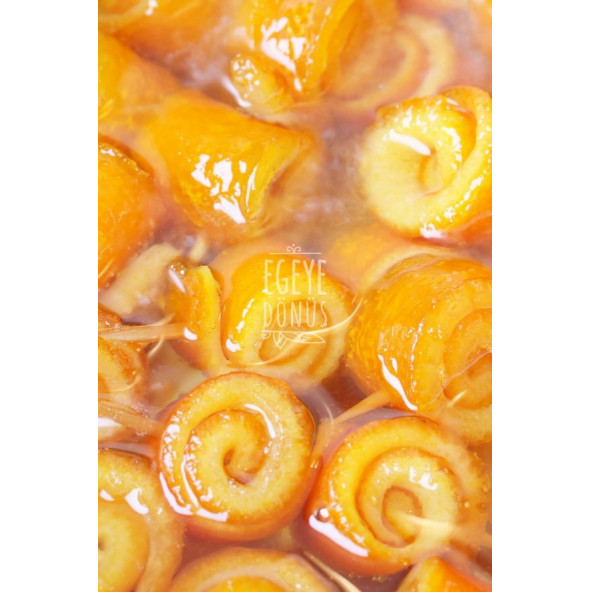 Geleneksel Turunç Reçeli Turunç Kabuğu Tatlısı Cam Kavanoz - 450 Gr. (65-70 Meyve Oranı) - 4