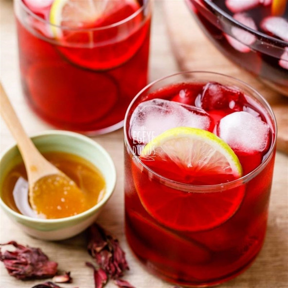 Mekke Gülü Hibiskus Nar Çiçeği - 20 Gr. - Kavanoz Görünümlü Kilitli Poşet - Kilitli Saklama Poşeti - 5