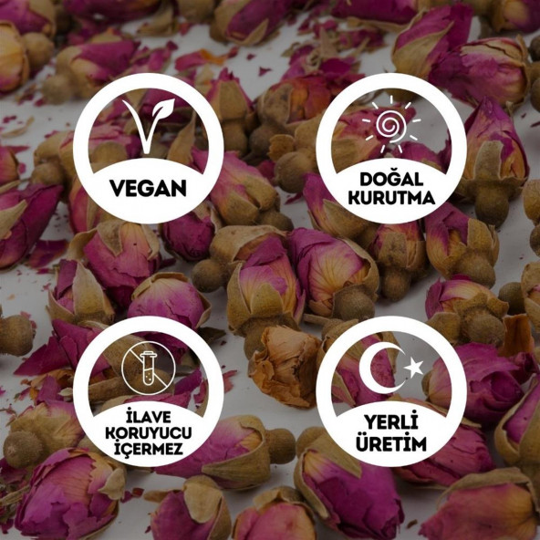 Yeni Mahsül Tomurcuk Gonca Pembe Gül Kurusu (Bitki Çayı) - 25 Gr. 1. Kalite (Yüksek Aroma) - 2