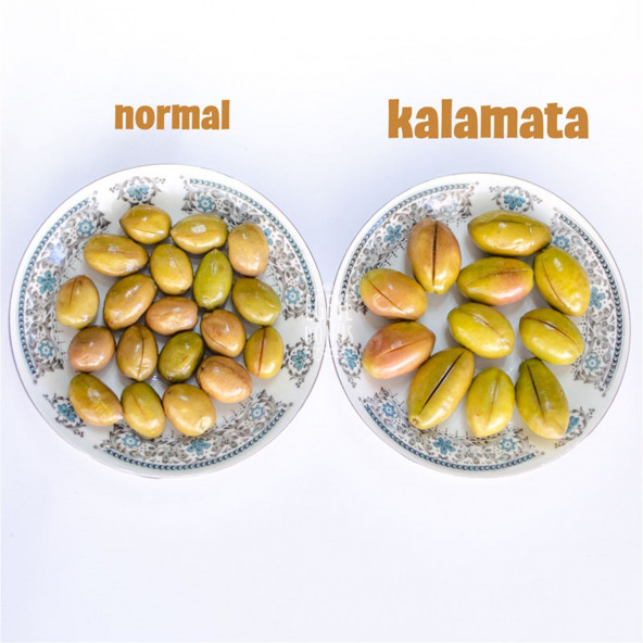 Ev Yapımı Geleneksel Kalamata İri Boy Yeşil Çizik Zeytin Palamut - 1 Kg. (Sadece Tuz ve Su İçerir) - 5