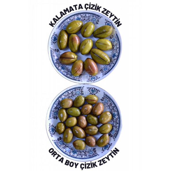Ev Yapımı Geleneksel Kalamata İri Boy Yeşil Çizik Zeytin Palamut - 2 Kg. (Sadece Tuz ve Su İçerir) - 5