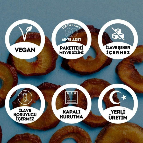 Şekersiz Erik Meyvesi Kurusu Cipsi - 100 Gr. (Yüksek Aroma - Kokteyl Meyvesi-Koruyucu İçermez) - 2
