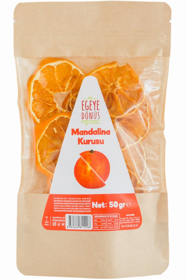 Şekersiz Mandalina Meyvesi Kurusu Cipsi - 50 Gr. (Yüksek Aroma - Kokteyl Meyvesi-Koruyucu İçermez)