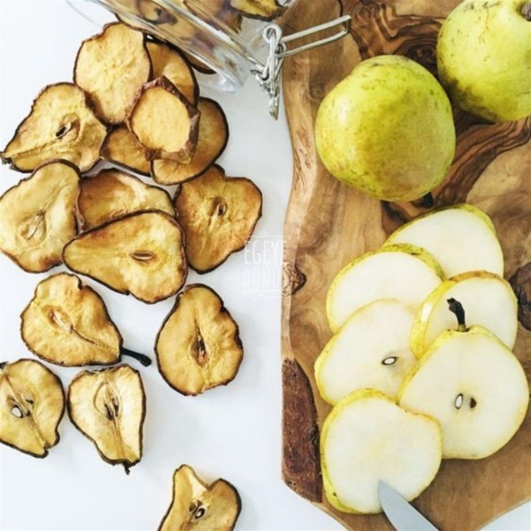 Armut Kurusu Meyve Cipsi - 1 Kg. (İlave Şekersiz - Kokteyl Meyvesi - Toptan Armut Kurusu) - 3
