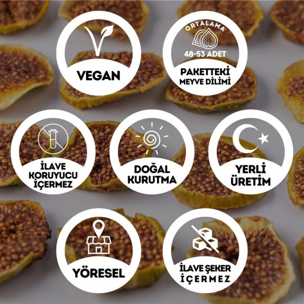 Dilim Taze İncir Cipsi Kurusu - 100 Gr. (İlave Şeker İçermeyen Kuruyemiş Kokteyl Meyve Kurusu) - 2