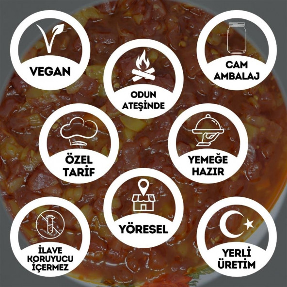 Ev Yapımı Yemek İçin Hazır Menemenlik Sos Cam Kavanoz -500 Gr(Geleneksel Yöntemle Üretilmiştir) - 2