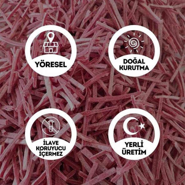 EvYapımı Pancarlı Erişte - 350 Gr. El Kesimi Sebzeli Makarna (Geleneksel Yöntemlerle Üretilmiştir) - 2