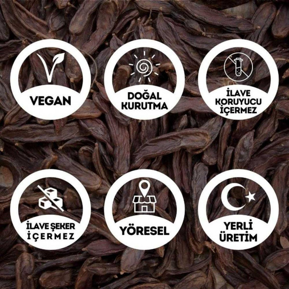 Keçiboynuzu Meyvesi Harnup Kurusu - 250 Gr. (Yeni Mahsül - 1. Sınıf - Tane Keçi Boynuzu Bal) - 2