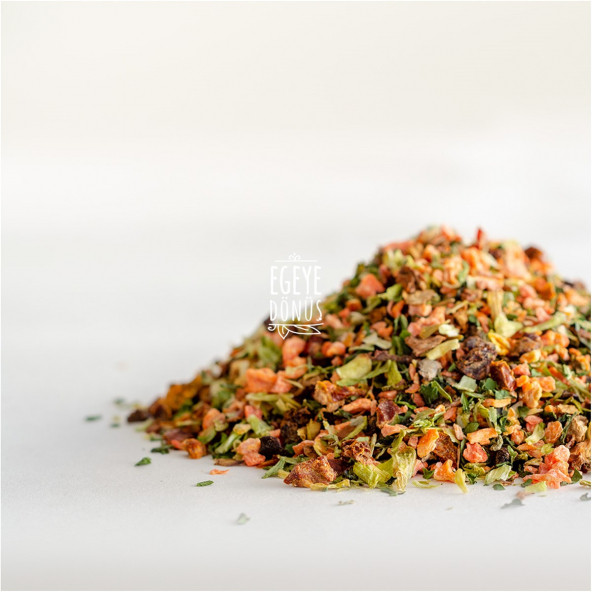 Yemeklik Çorbalık Baharatlık Karışık Sebze Kurusu - 500 Gr.(Ispanak, Pırasa,Havuç,Domates İçerir) - 6