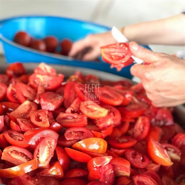 Yöresel EvYapımı Domates Salçası Cam Kavanoz-1 Kg (Geleneksel Yöntemle Üretilmiştir Katkı İçermez) - 6
