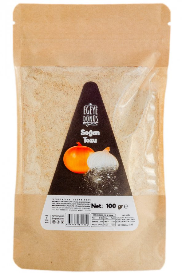 Glutensiz Soğan Tozu - 100 Gr. (Yüksek Aroma - Öğütülmüş Soğan - Katkı Koruyucu İçermez)