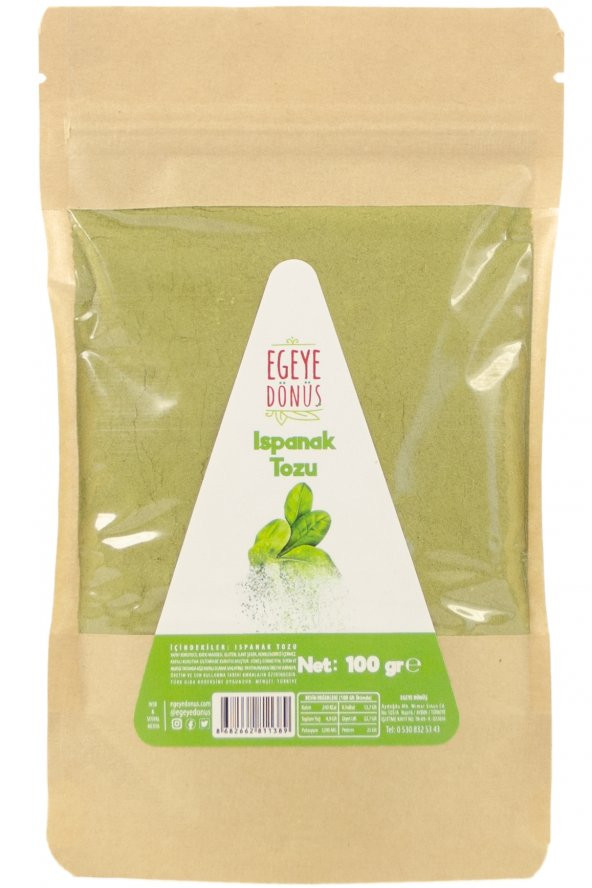 Glutensiz Ispanak Tozu - 100 Gr. (Yüksek Aroma - Renk Verici - Katkı Koruyucu İçermez)