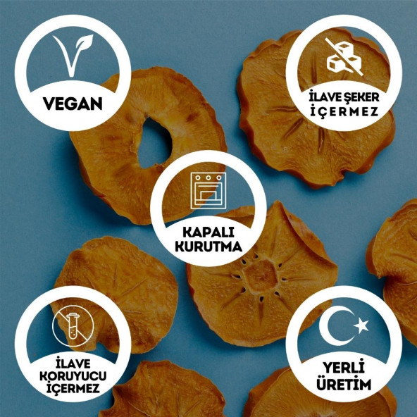 Dilim Trabzon Hurması - Cennet Hurması Kurusu - 1 Kg. (İlave Şekersiz-Toptan Cennet Hurması Kurusu) - 2