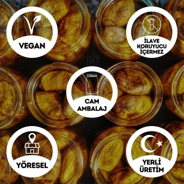 Ev Yapımı Naturel Sızma Zeytinyağlı Kuru İncir Kürü Cam Kavanoz - 600 Gr. (Katkı Koruyucu İçermez) - 2