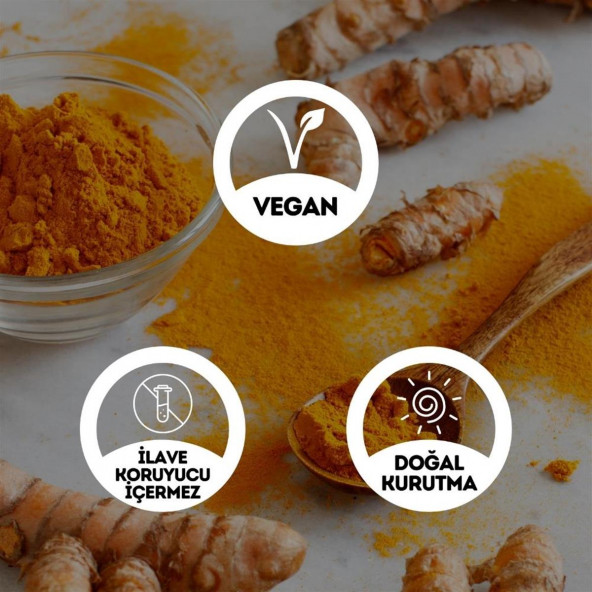 Yeni Mahsül Öğütülmüş Zerdeçal (Toz) - 100 Gr. 1. Kalite (Yüksek Aroma - Bitki Çayı - Baharat) - 2