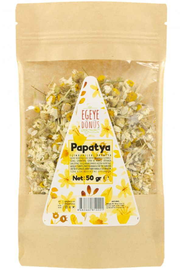 Papatya Çayı Farma Kalite Kurutulmuş Papatya Çiçeği Bitki Çayı - 50 Gr. (1. Kalite)