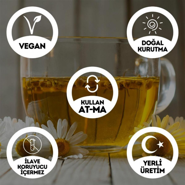 Papatya Çiçeği (Bitki Çayı) - 25 Gr. - Kavanoz Görünümlü Kilitli Poşet - Kilitli Saklama Poşeti - 2