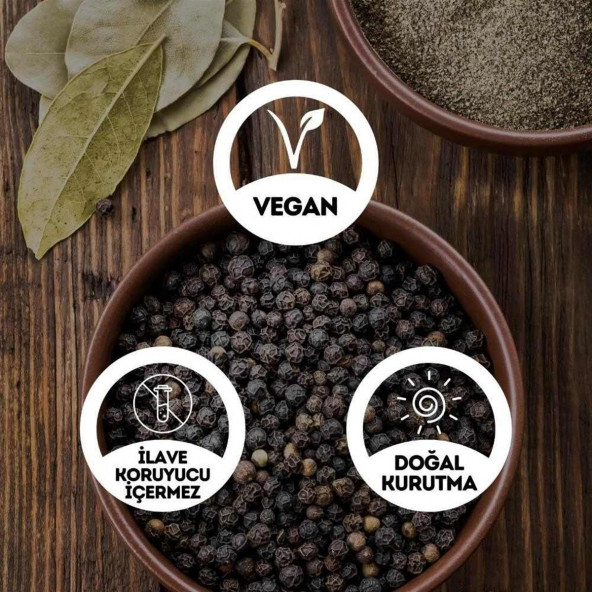 Tane Karabiber (Elenmiş Kara Biber Tane Baharat) - 100 Gr. (1. Kalite) - 2