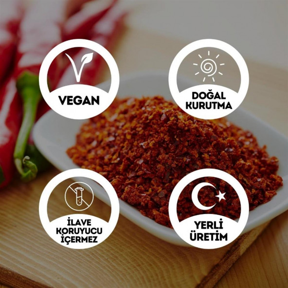 Yeni Mahsül Öğütülmüş Çok Acı Saf Pul Biber - 100 Gr. 1. Kalite (Ekstra Acı) - 2