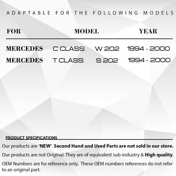 Mercedes C Class W202, S202 için Ön Silecek Motor Dişlisi - 8