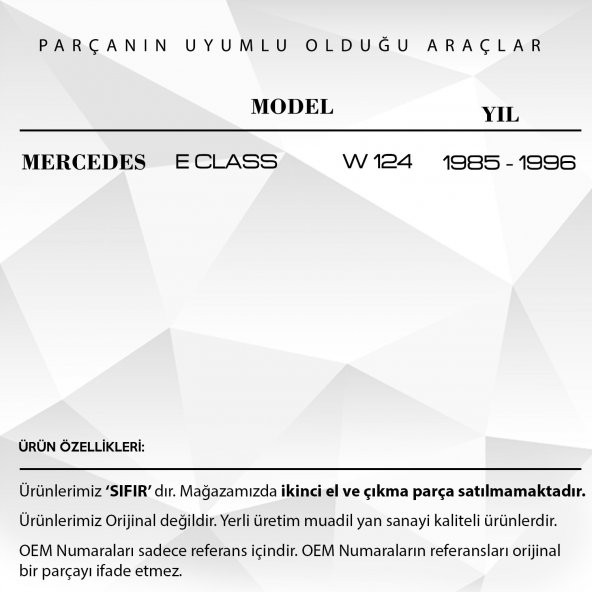 Mercedes  E Class W124  için Silecek Motor Tamir Dişlisi - 2