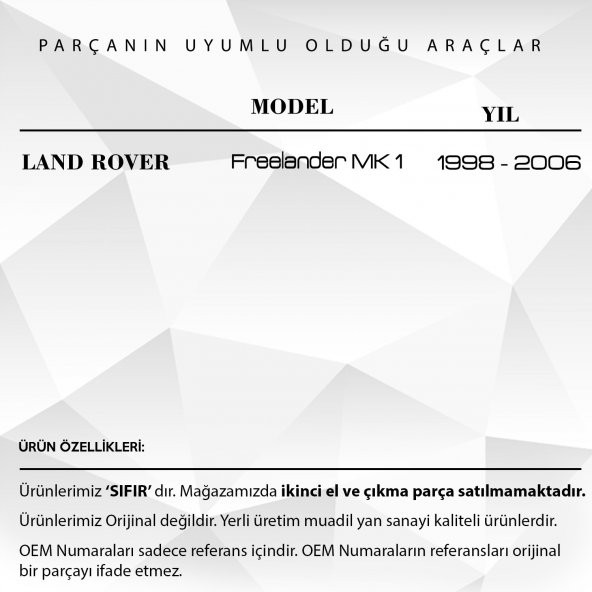  Land Rover Freelander 1 için Sunroof Motor Dişlisi (44 Diş) - 2