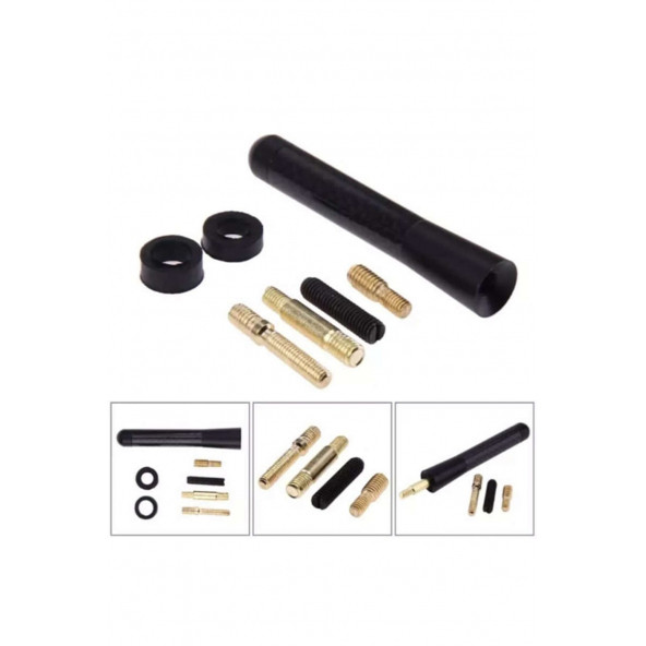 Oto 8 Cm Sport Araç Anten - SİYAH - 2