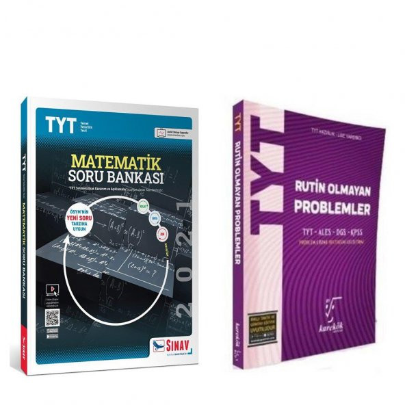 Sınav TYT Matematik ve Karekök Rutin Olmayan Problemler Soru Bankası 2 Kitap Set